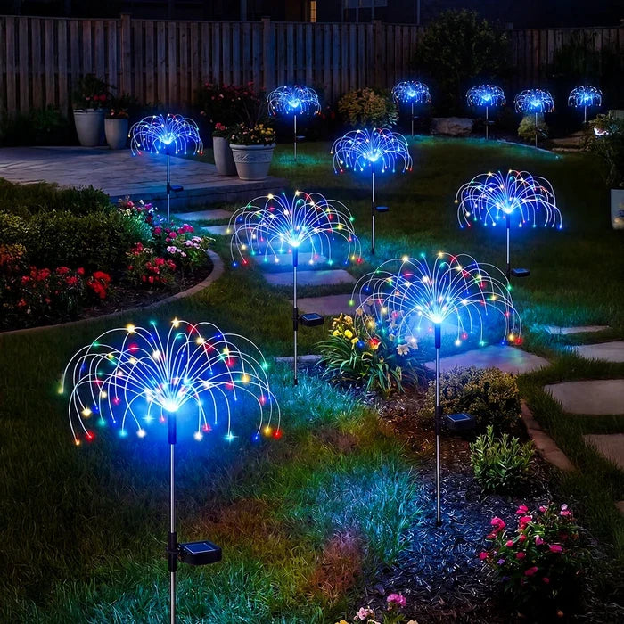 Solar Firework Lights – Multicolor Garden Stakes That Glow All Night