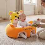 Baby Floor Seat – Plush Animal Support Seat for Babies Learning to Sit Up