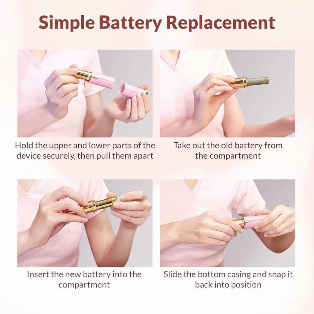 Facial Hair Remover – Gentle Precision Tool with Smooth-Glide Head & Compact Design