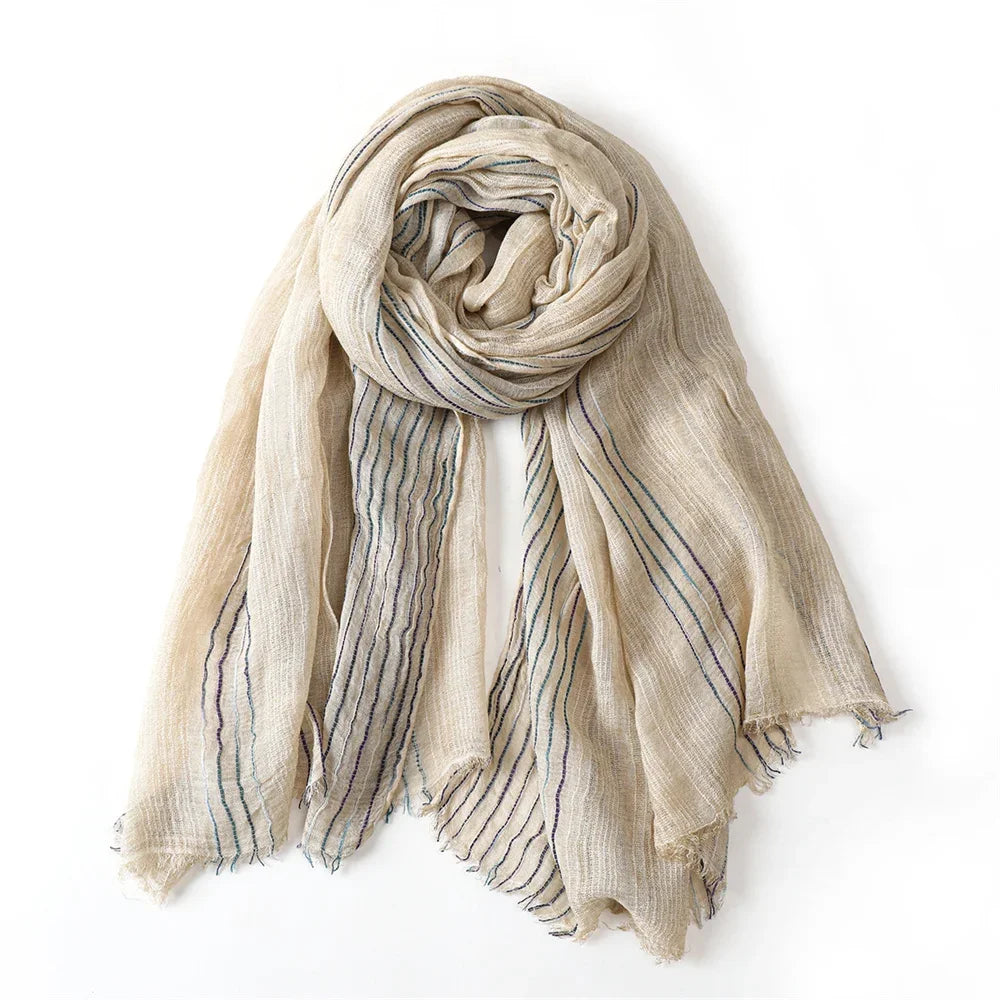 Men's cotton-linen scarf
