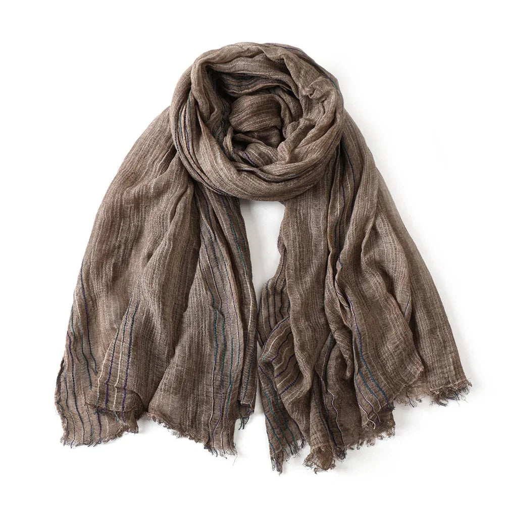 Men's cotton-linen scarf