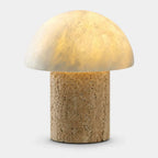 Glynnis Wabi-Sabi Travertine Mushroom Table Light 0