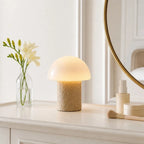 Glynnis Wabi-Sabi Travertine Mushroom Table Light 7