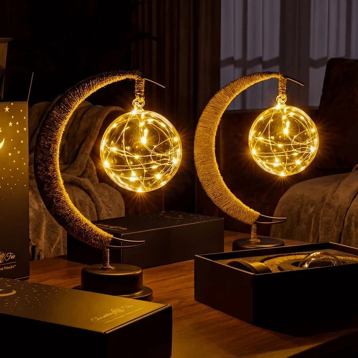 Moon Tree Table Lamp – Soft Warm Light in a Brass, Purple or Blue Finish