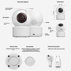 Indoor WiFi Surveillance Camera 3MP | 355° Pan, TF & Cloud Storage, EU/UK/US Plug 6