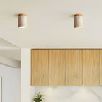 Kairi Scandinavian Natural Travertine Semi Flush Mount Ceiling Light 8