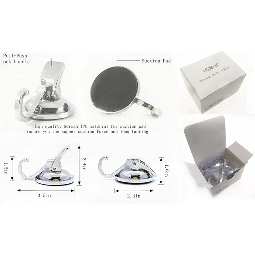 Kalsten | 2-Pack: Heavy-Duty Vacuum Suction Cup Hooks 2