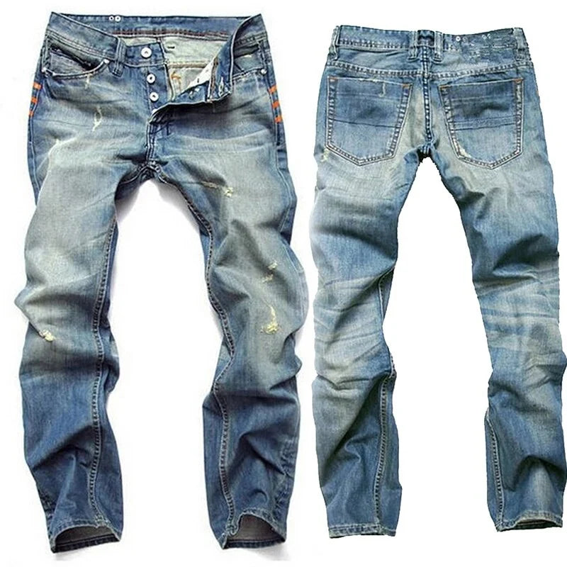 Levi - Men's Straight-Cut Jeans with Distressed Details 0