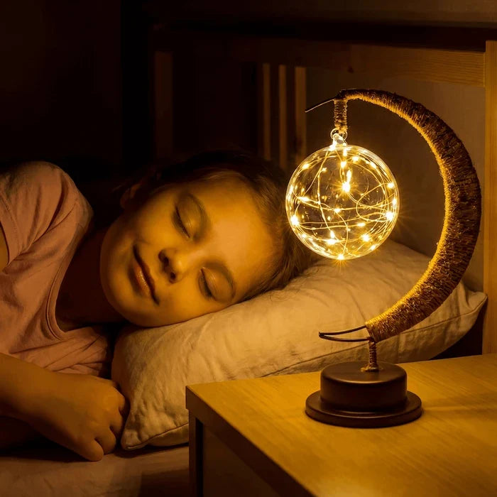 Moon Tree Table Lamp – Soft Warm Light in a Brass, Purple or Blue Finish