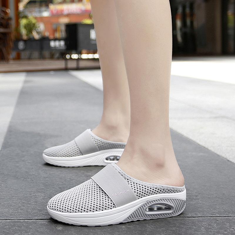 Knit mesh house shoes