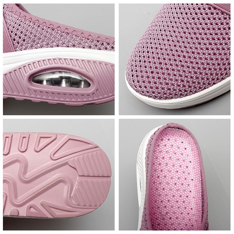 Knit mesh house shoes