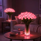 Light-Up Tulip Centerpiece – Artificial Flowers with a Soft Warm LED Glow