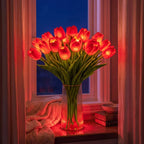 Light-Up Tulip Centerpiece – Artificial Flowers with a Soft Warm LED Glow