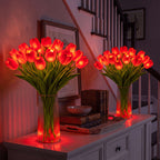 Light-Up Tulip Centerpiece – Artificial Flowers with a Soft Warm LED Glow