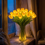 Light-Up Tulip Centerpiece – Artificial Flowers with a Soft Warm LED Glow