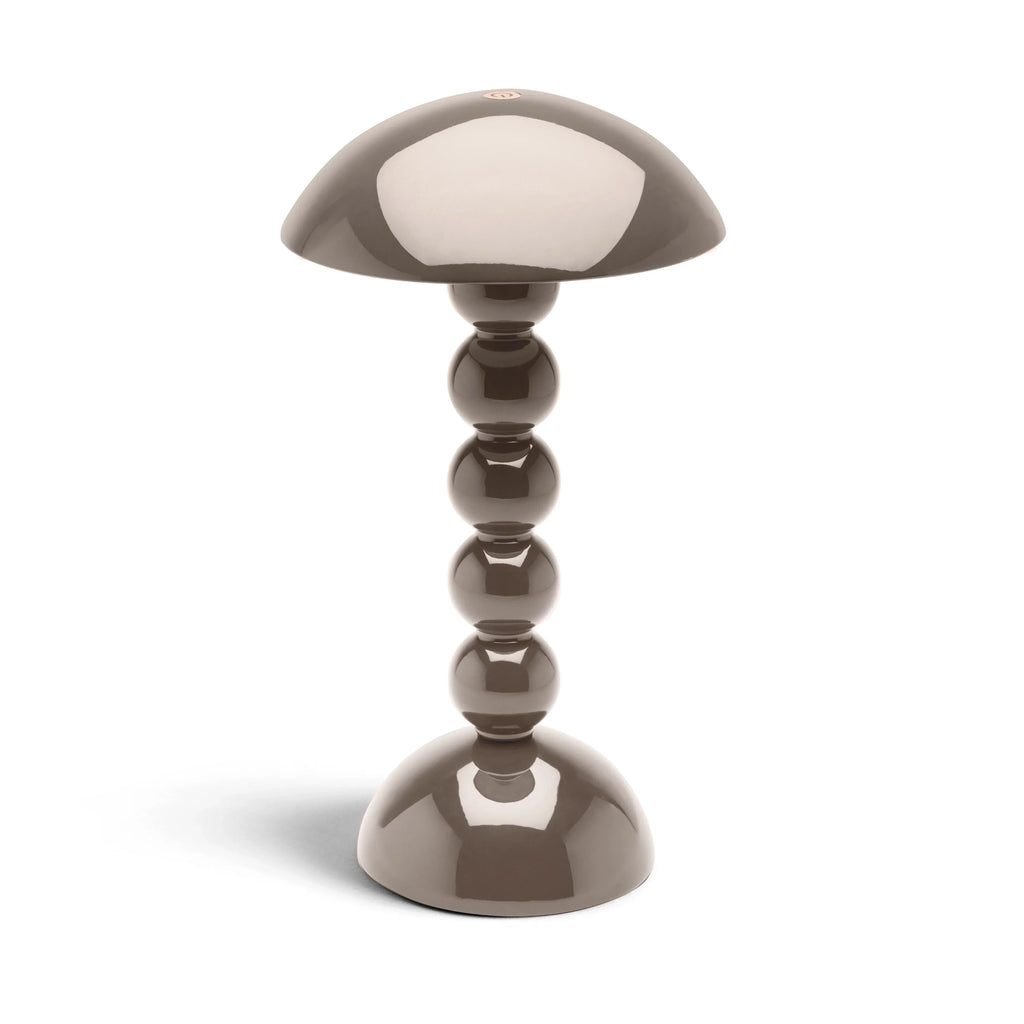 Rechargeable 30cm Bobbin LED Lamp with Adjustable Brightness - Mink Lacquer Finish 0