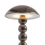 Rechargeable 30cm Bobbin LED Lamp with Adjustable Brightness - Mink Lacquer Finish 3
