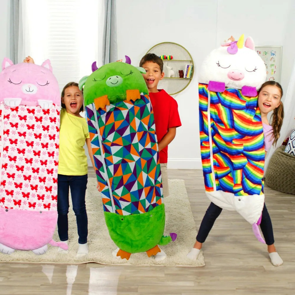 2-in-1 Kids Sleeping Bag – Soft, Hypoallergenic & Transformable into a Cuddly Toy