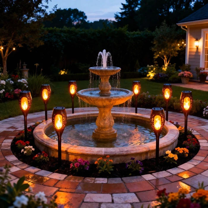 Solar Torch Light – Flickering Flame Effect That Switches On at Sunset