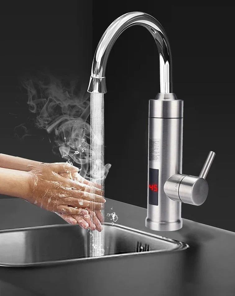 Brushed steel sensor faucet