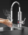 Brushed steel sensor faucet
