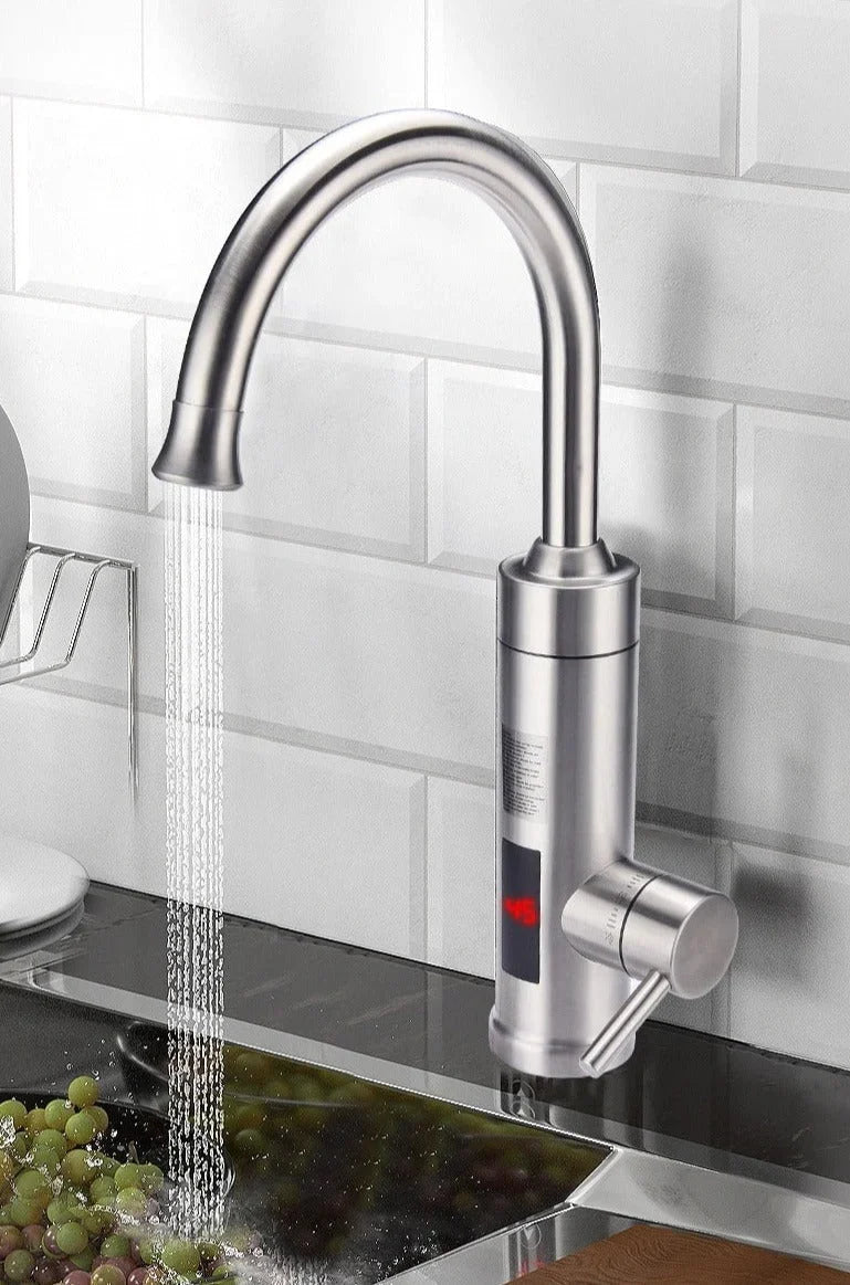 Brushed steel sensor faucet