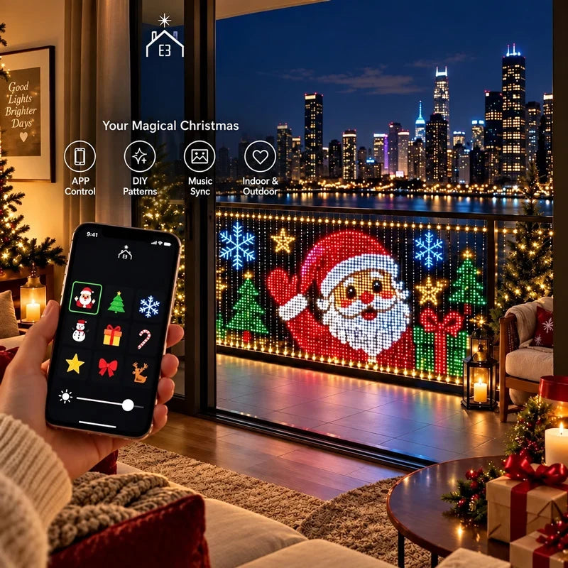 Smart RGBIC Outdoor LED Net Lights 1