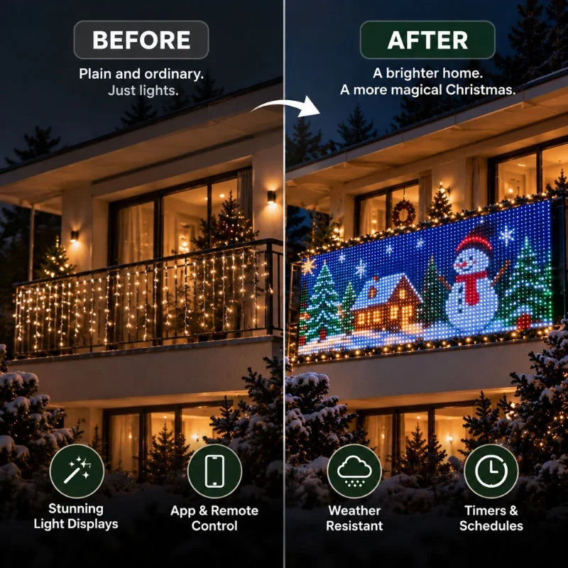 Smart RGBIC Outdoor LED Net Lights 2
