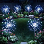Solar Path Lights – Cool White Firework Sparkle for Borders and Flower Beds