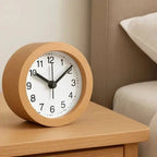 Beech wood alarm clock