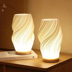 Wavy glass lamp