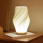 Wavy glass lamp