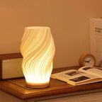 Wavy glass lamp