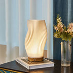 Wavy glass lamp
