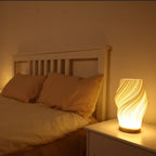Wavy glass lamp