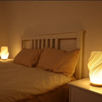 Wavy glass lamp