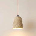 Tarell Modern Travertine Natural Cone Pendant Light 0