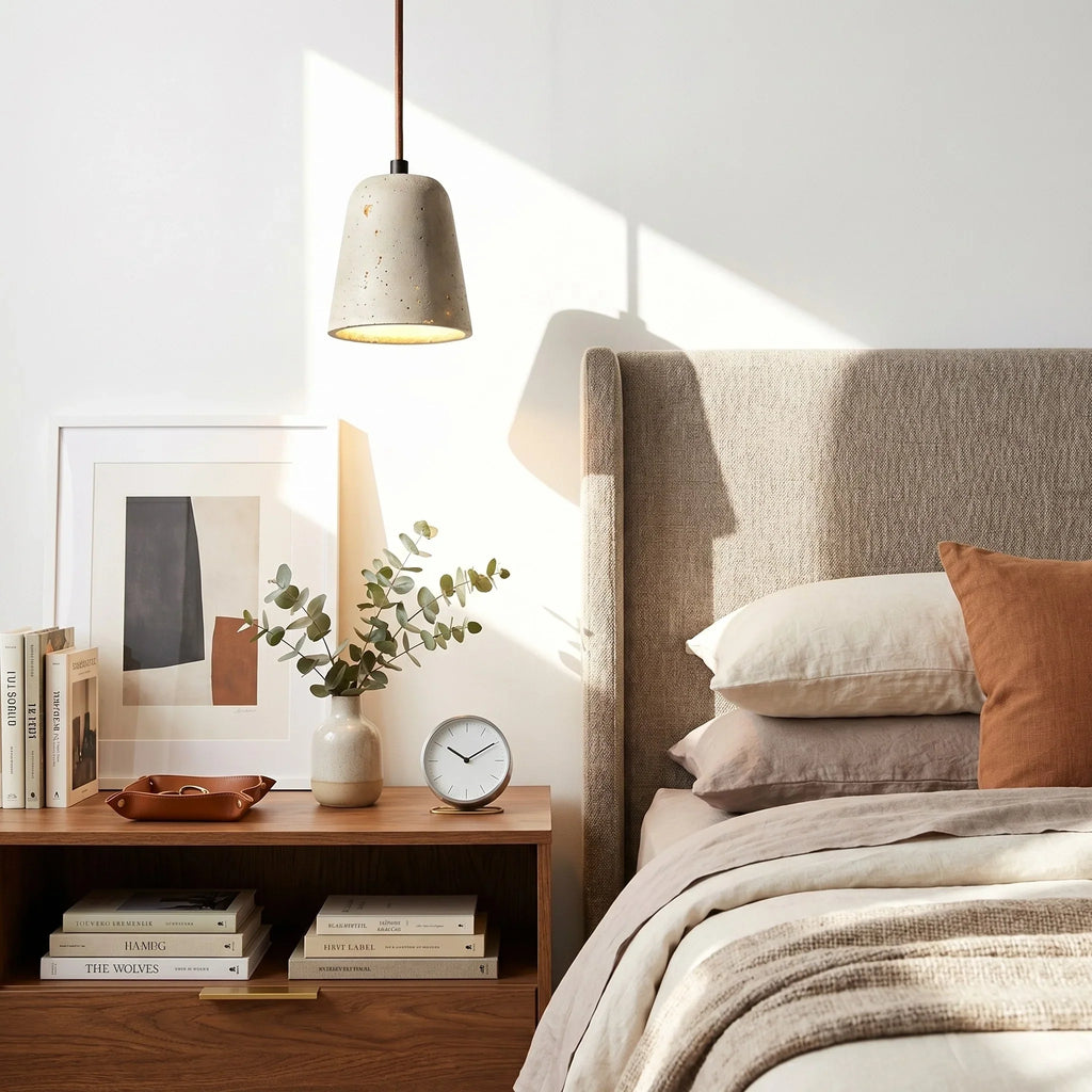 Tarell Modern Travertine Natural Cone Pendant Light 7