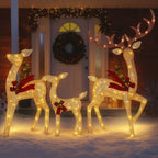 Rattan-look reindeer set