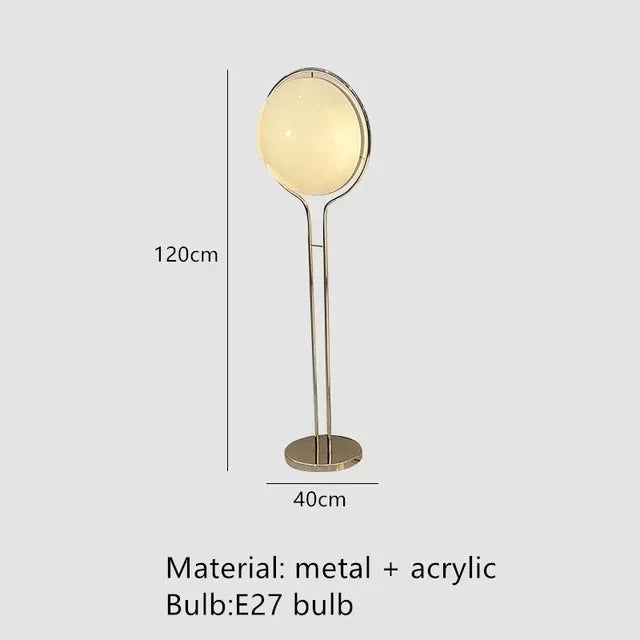 Acrylic sphere floor lamp