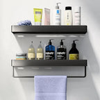 Floating bathroom shelf