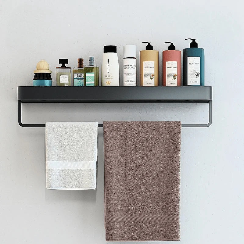 Floating bathroom shelf