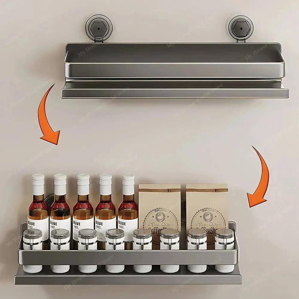 Stainless steel wall shelf