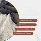 Velour throw with waterproof membrane