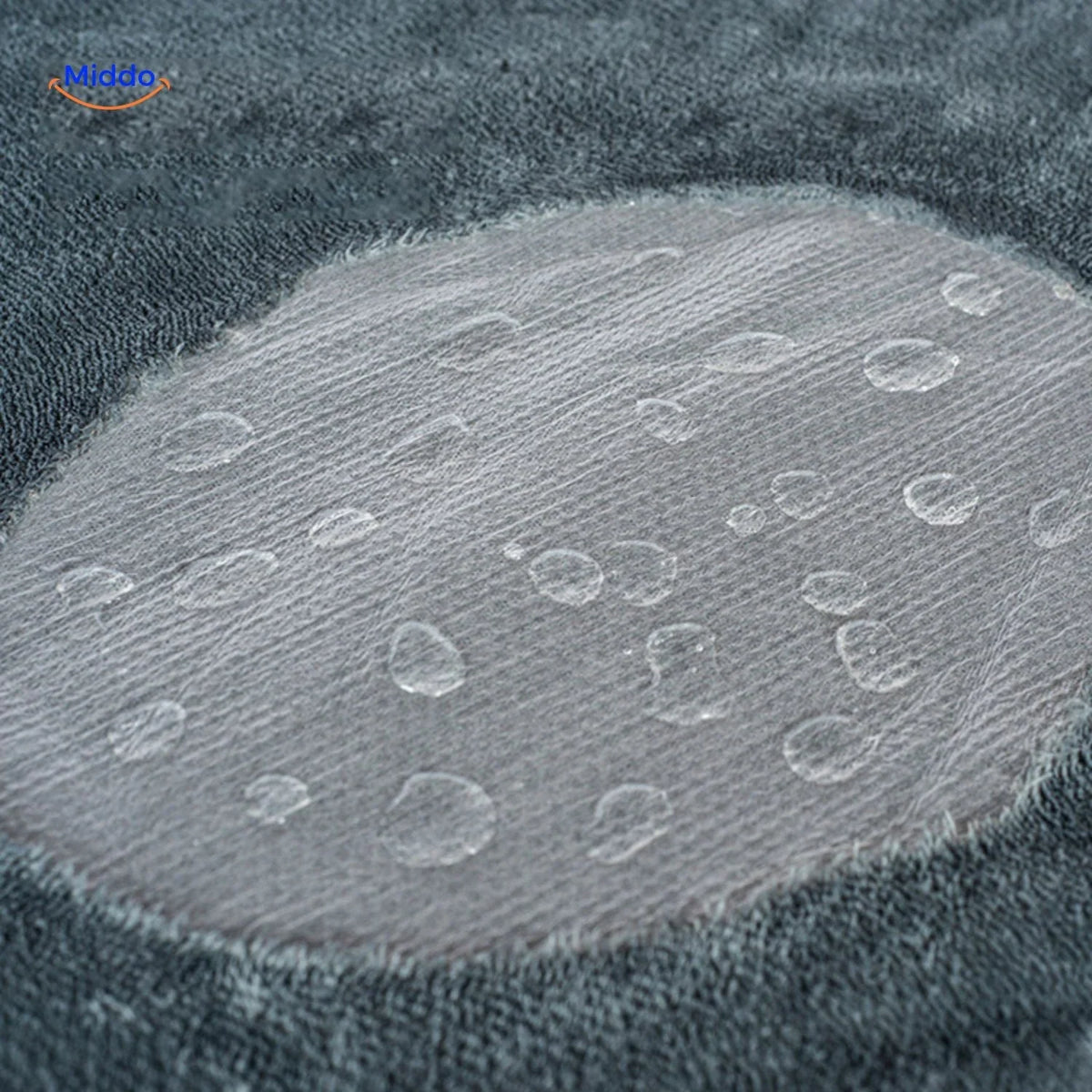 Velour throw with waterproof membrane