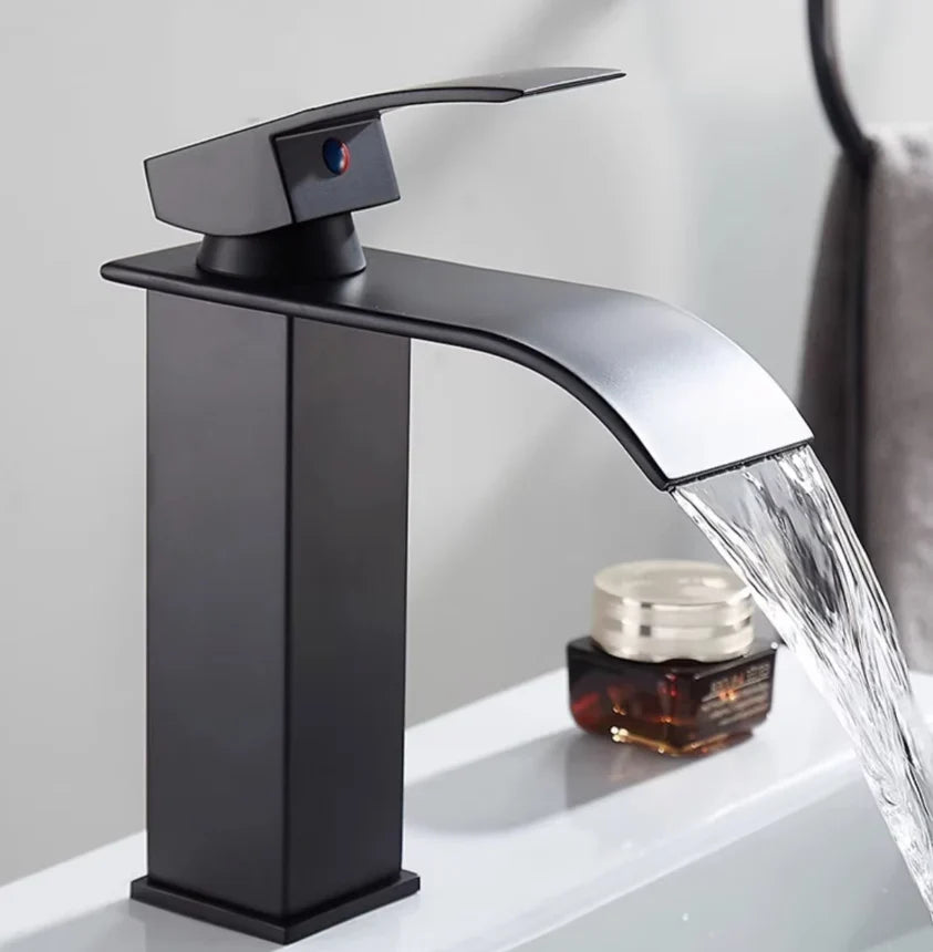 Stainless steel basin mixer