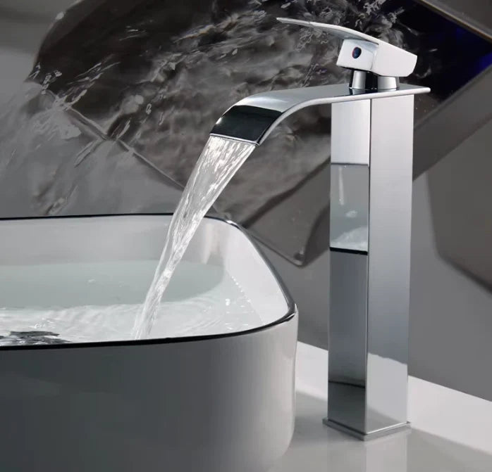 Stainless steel basin mixer