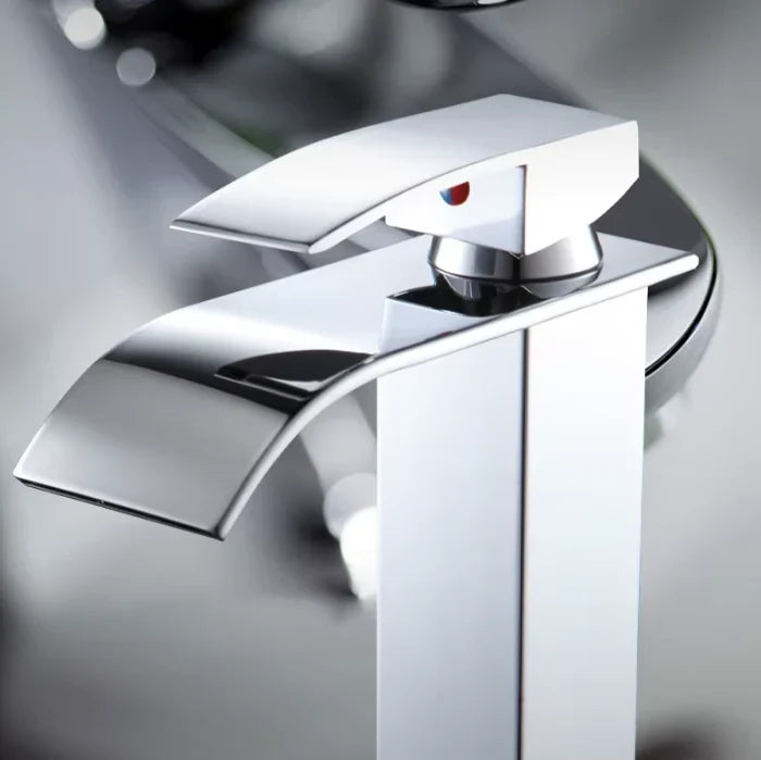 Stainless steel basin mixer