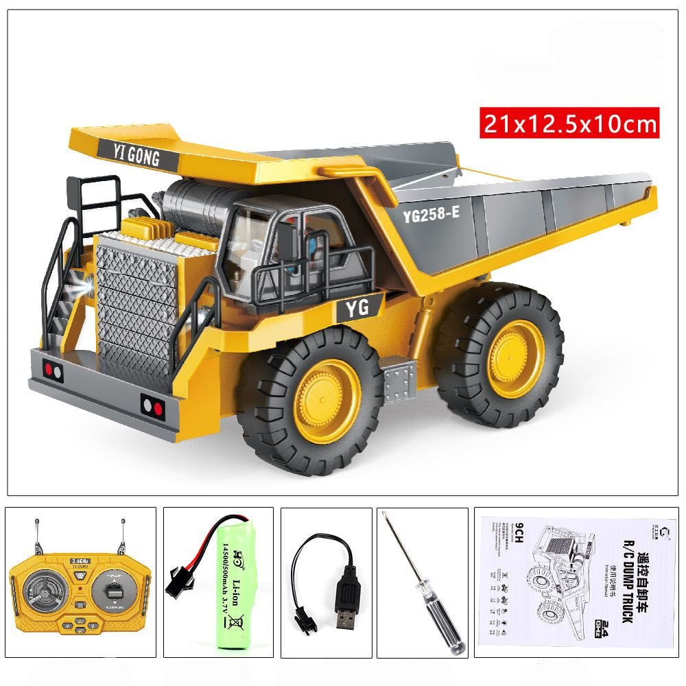 Remote Control Excavator Set – 4 RC Construction Toys for Kids, 1:24 Scale