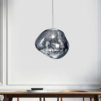 LunaLux Glass Pendant Light with Modern Elegance and Warm Ambient Illumination for Dining Areas